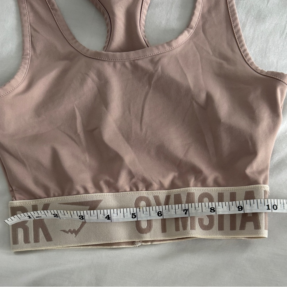 Gymshark Fit Womens Sports Bra Size XS Taupe Sand Athletic Gym - Picture 7 of 8